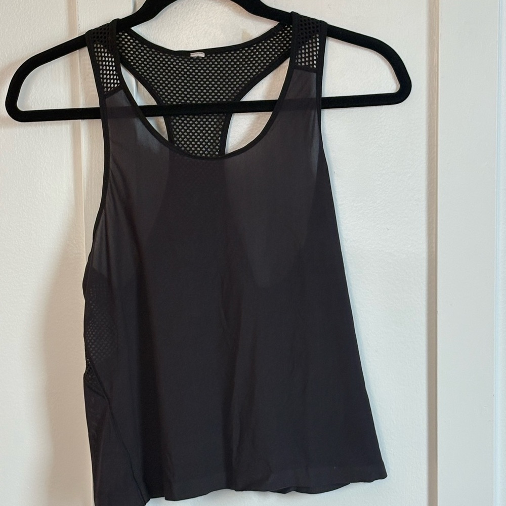 lululemon athletica Black Mesh Tank Top
